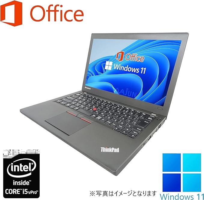 thinkPadノートパソコンLenovo  X250 Windows11 Office 付きノートPC